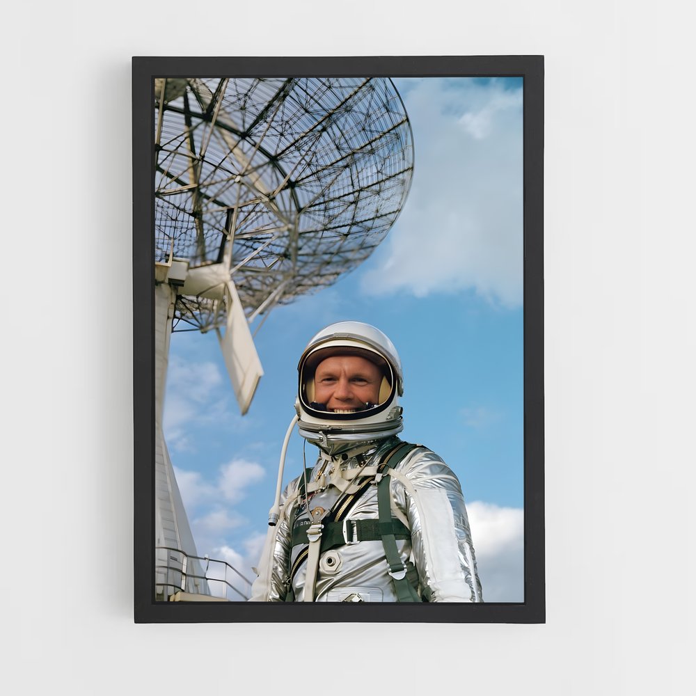 Poster L'Astronaute et le Télescope – affiche Astronautes (vue 2)
